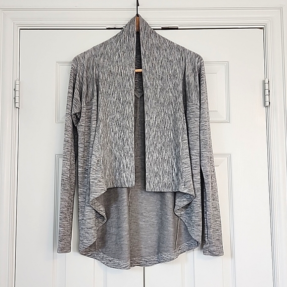 Athleta Nirvana Wear Two Ways Wrap Marl Grey Heather Size XS - Picture 2 of 4